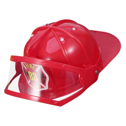 ERINGOGO 2 Piezas sombrero de sombreros de bombero casco de disfraz de bombero sombrero de disfraz de bombero para adultos favores de fiesta de bombero el plastico rojo