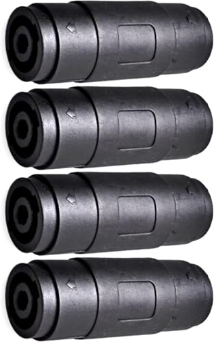 H-its-Kabel-4-PCs-4-Pin-Pole-Female-To-Female-Speakon-Coupler-Adapter-Audio-Cable-Connector