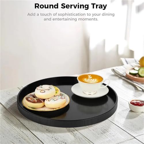 Bandeja de servir – Bandeja de madera antideslizante para té, alimentos y comidas, perfecta para fiestas y reuniones