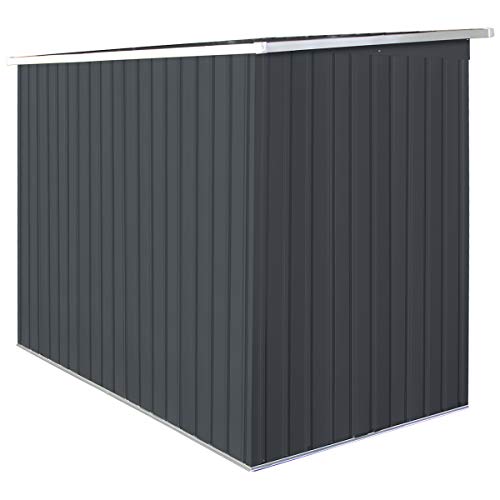 DREAMADE Gartenhaus Metall mit Fundament, Gerätehaus Gartenhäuse Geräteschuppen für Garten Outdoor, 213x130x173 cm… – Bild 6