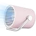 YWSZY Mały osobisty wentylator USB, przenośny, mini wentylator biurkowy z dwoma łopatkami turbinowymi, cicha technologia cyrkulacji powietrza @ różowy