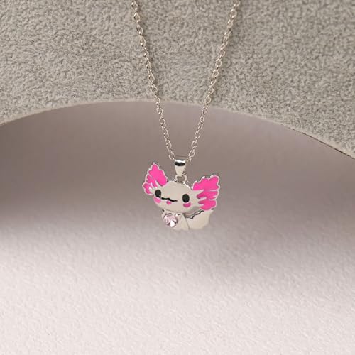 Image of Axolotl Gifts for Axolotl Lovers Birthday Gift Axolotl Necklace Bracelet Kawaii Jewelry for Who Loved Axolotl Easter Basket Stuffers
