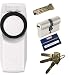 Produktbild ABUS HomeTec Pro CFA3000 W + EC660 Doppelzylinder 40/50mm mit Not-u. Gefahrenfunktion, 3 Schlüssel + 1 Antriebsschlüssel