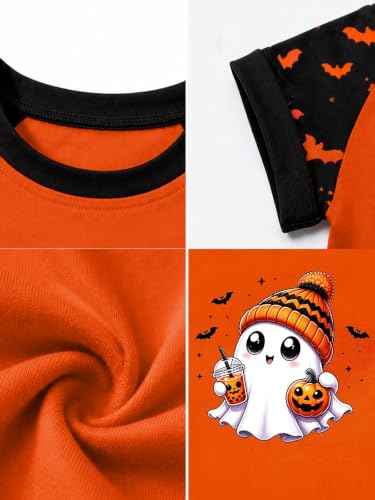 Eatbook Halloween Shirts for Kids Girls Boys Toddler Ghost Graphic T Shirt - image 5
