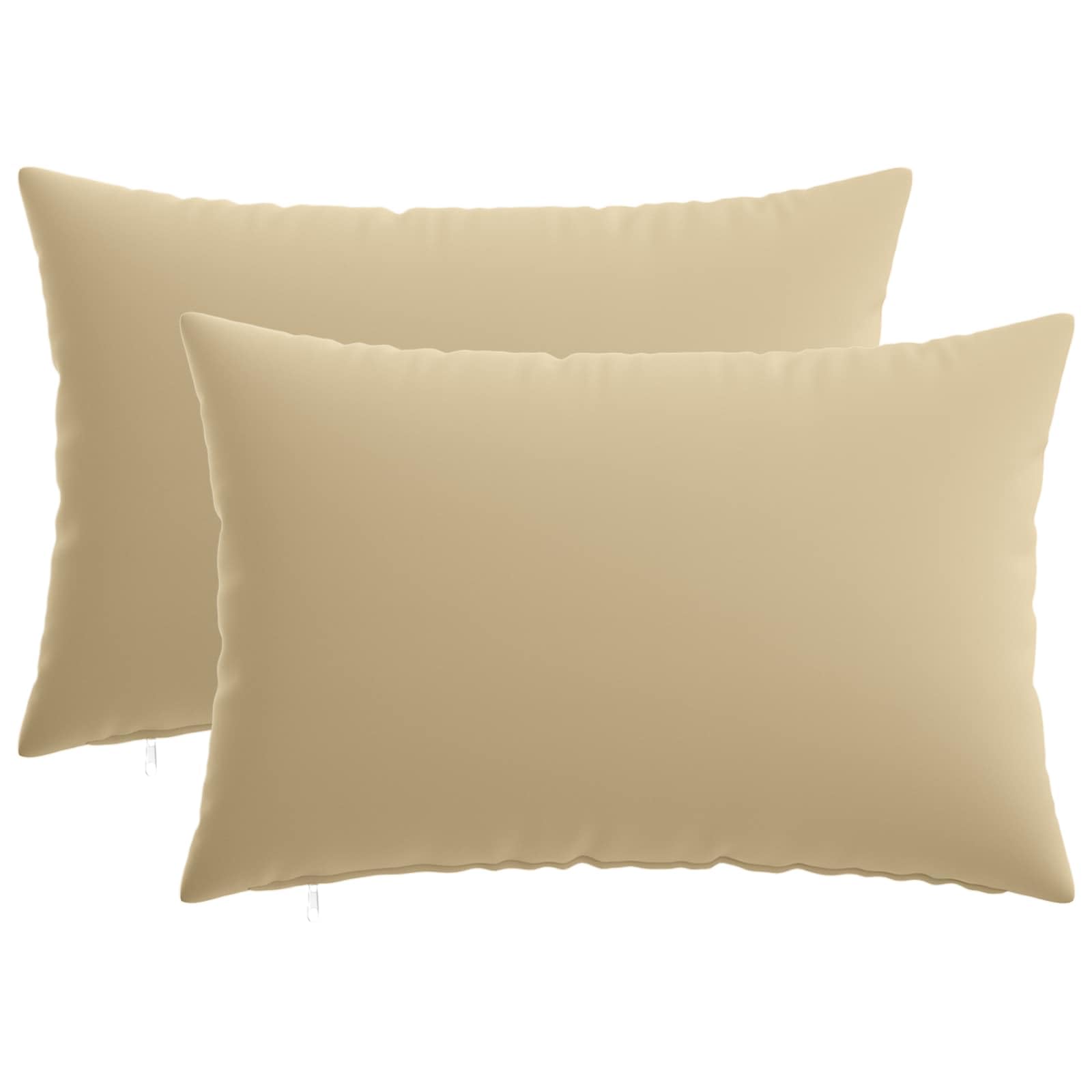 vidaXL Cushion Cover 2 pcs HEERLEN Beige 30 x 50 cm Polyester