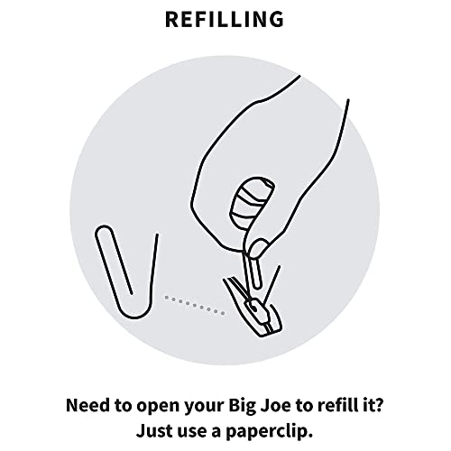 Big Joe Classic Bean Bag Chair, Red Smartmax, Durable Polyester Nylon Blend, 2 Feet Round #TOP4