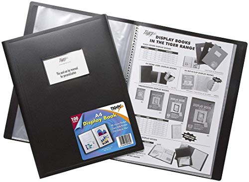Nero A4 raccoglitore 100 Display Tasca Copertina