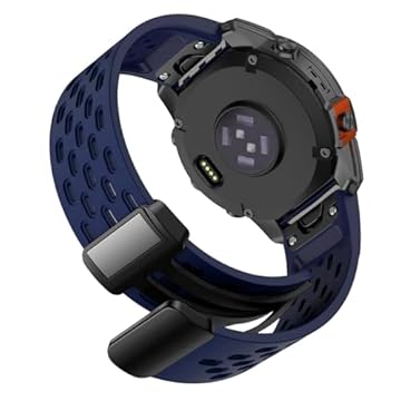 Abanen Pulseira de silicone Air-holes de ajuste rápido para Garmin Fenix 8 de 51 mm / epix Pro 51 mm / Enduro / Instinct 2X / Instinct 3 de 50 mm, pulseira esportiva macia com fecho magnético dobrável