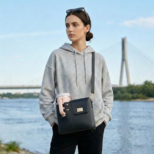 Image of Asaint Stanley Cup Purse Crossbody Bag for 40oz Tumbler with Handle, Water Bottle Purse Pocket Adjustable Strap