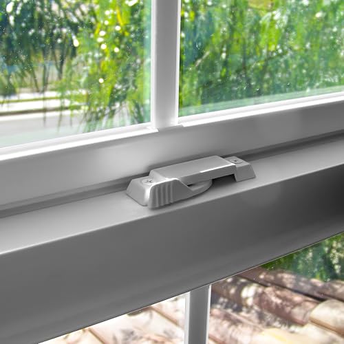 Image of Prime-Line F 2590 Sash Lock for Vertical and Horizontal Sliding Windows - Replace Broken Sash Locks for Additional Home Security, 2-1 /4 inch Mounting Hole Centers, White Diecast (Single Pack)