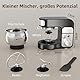 Küchenmaschine, 4L Schüsseln, 700W Knetmaschine, 6-Geschwindigkeits tragbarer, Knethaken und Rührbesen für Dressings, Zuckerguss, Baisers und mehr (WZ1)