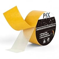 PfX Extrem Starkes Doppelseitiges Premium Gewebe Klebeband [20m] - Neue 2026 Version - Perfekt als Teppichklebeband und für Strukturierte Oberflächen - ACHTUNG EXTREM STARK! (20m)