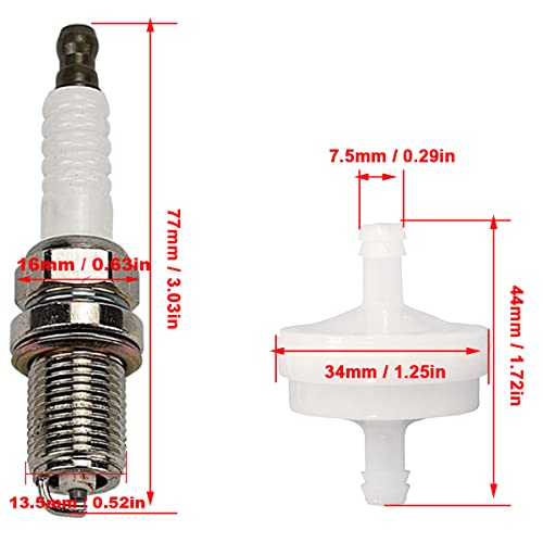 ZAMDOE RC12YC Spark Plug for 491055 491055S 491055T 805015 72347 RC12YX 759-3336 for MTD Engine Parts for Lawn Mowers Lawn Tractors Generator Pressure Washer - Image 2