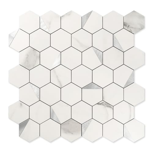 OYASIMI Hexagon Peel and Stick Backsplash for Kitchen Wall,10 Sheets
