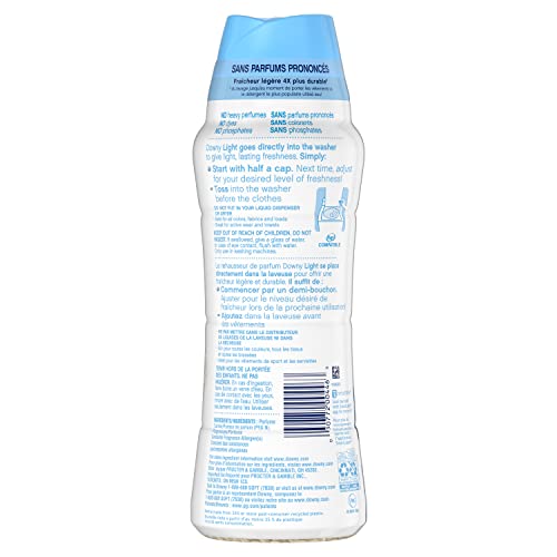 Image of Downy Light Laundry Scent Booster Beads for Washer, Ocean Mist, 20.1 oz, with No Heavy Perfumes