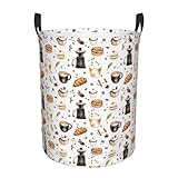 Détails fonctionnels : comprend deux poignées latérales conçues pour le confort et la prise en main, ce qui en fait l'un des paniers à linge les plus pratiques avec poignées, que vous portiez des paniers à linge imprimés café gâteau crème glacée pour le linge à la machine à laver ou les utiliser comme paniers à linge pour le linge dans les chambres