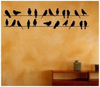 Birds On A Wire Decal Home Wall Vinyl Saying Lettering Art Quote Sticker 36"x10"