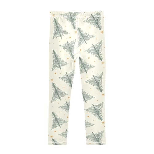 Girls Leggings Creative Pine Tree Hand Painting Toddler Girls Clothes Leggings for Girls Toddler Girls Leggings 3-4T2