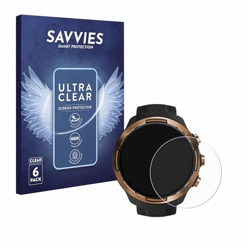 savvies Protection Ecran pour Suunto 9 Baro (6 Pièces) - Film Protection Ultra Clair