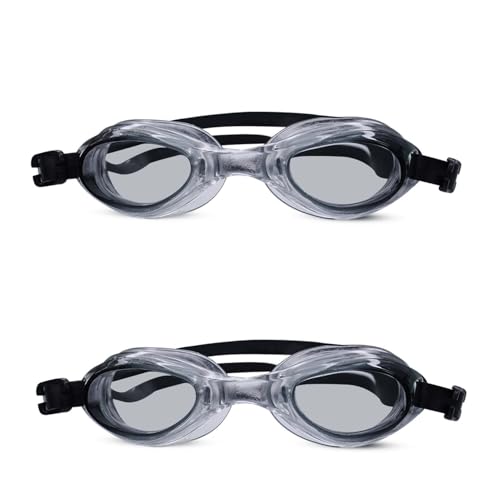 Image of Confidence 2Pcs Swimming Goggles for Kids and Adults Swim Goggles with Adjustable Strap for Boys and Girls Swimming Goggles with UV and Anti-Fog Protection