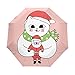 Natale Gatto Babbo Natale Bambola Ombrello Pieghevole Automatico Antivento con Auto Apri Chiudi Portatile Ombrelli per Viaggi Spiaggia Donne Bambini Ragazzi Ragazze