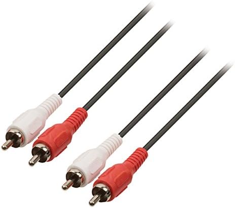 Valueline 10m 2x RCA Male to 2x RCA Male Stereo RCA Audio Cable - Black