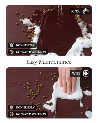 Image of Pet Feeding Mat-Absorbent Dog Mat for Food and Water Bowl-No Stains Quick Dry Water Dispenser Mat-Dog Accessories Pet Supplies-Bowl for Messy Drinkers（RED,12 inchx19 inch