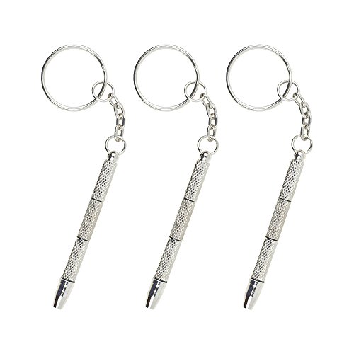 Eyeglass Repair kit, Mini 4-in-1 Screwdriver Keychain Glasses Frame Repair Tool, Tightens and Fixes Sunlasses, Watches, Toys & Other Small Items, by OptiPlix (3)