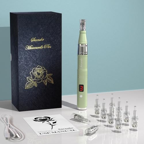 Puicmlna LC-30PCS-G Electric Beauty Pen Kit 5 Speeds,With 30Pcs Replacement Cartridges Professional Skincare Pen thumb #5