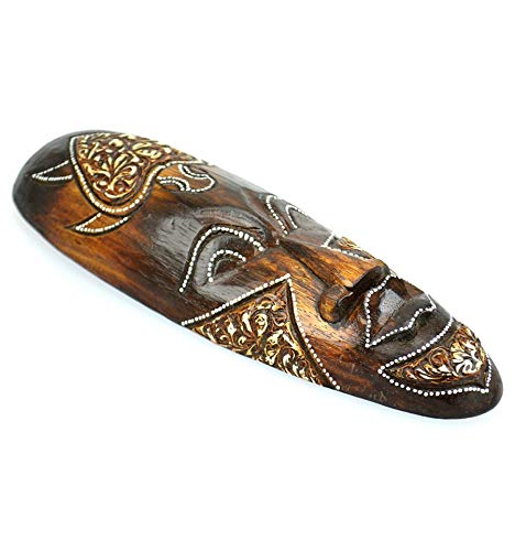 Maschera in legno 30 cm – , motivo tartaruga – Decorazione Etnica Chic stile africano.