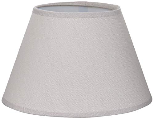Better & Best 25 Abat-jour rond en lin avec raccord mobile Taupe 25 cm
