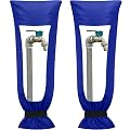 Frienda Outdoor Faucet Cover for Winter Freeze Protection 25 x 10 Outdoor Long Faucet Cover Socks for Winter Waterproof Insulated Spigot(Blue,2 Pieces)