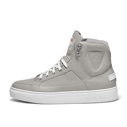 TRAVEL FOX Men's Jay Nappa Leather Round Toe Lace-Up High-Top Sneakers2