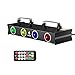 Donner Disco-Licht 4-Strahl-Effekt Mini Dj Lights Party Light Sound RGBY-LED-Musiklichter Durch DMX-Steuerung
