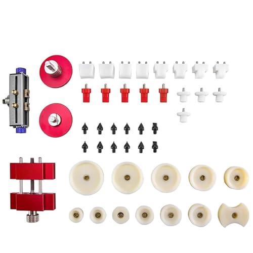 Kit profesional de herramientas de reparación de caja de reloj y reparación de espalda con múltiples moldes de prensaestopas y garras para fabricación y mantenimiento de relojes de precisión