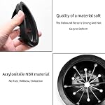 UOIENRT Protection contre les éclaboussures, Ensemble de baffles de remplacement, Unité d'élimination des déchets alimentaires, Bouchon d'évacuation des écailles de cuisine pour les déchets Roi, InSink-Erator, GE, 4 Pcs, noir, 3-1/8 pouce