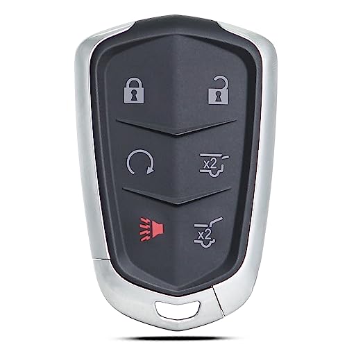 SUPALAND Key Fob Shell Case Replacement Fits for Cadillac Escalade ESV 2015 2016 2017 2018 2019 2020 Keyless Entry Remote Control 6 Button Pad Cover