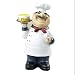 Homodic French Chef Figurine Cook Chef Collectible Statues with 4 Various Shape for Counter Top Restaurant Cafe Style 1