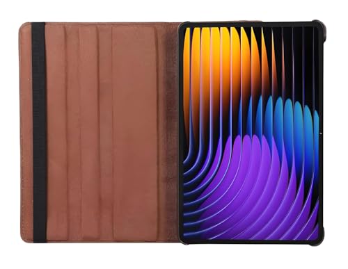 Image of ProElite Cover for Xiaomi Mi Pad 8 /Pad 8 Pro 11.2 inch Cover, 360 Rotatable Flip Case (Support Auto Sleep Wake), Brown