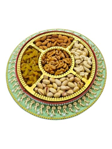 Image of Koogly Dry Fruit Thali 250gm (Raisins, Cashew, Pistachios,Almonds, Walnut) - for Every Festival and Celebration Like Diwali, New Year, Rakhi, Eid, Holi, Wedding etc (Gifting Dry Fruit Hamper)