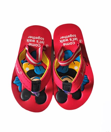 Radier Unisex Mickey Red Comfortable Flat Flip Flops Slippers With Strap for Baby Boys & Baby Girls (2_years) (B09GM56XNY) Amazon Price History, Amazon Price Tracker