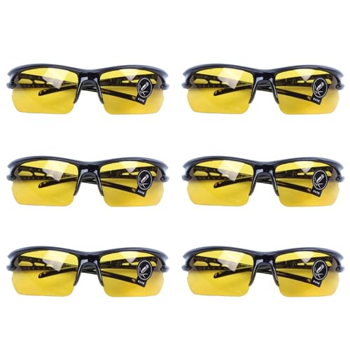 GNURBDILFO 6X Gafas De Sol De Ciclismo Al Aire Libre Hoja De Visión Amarilla Negro
