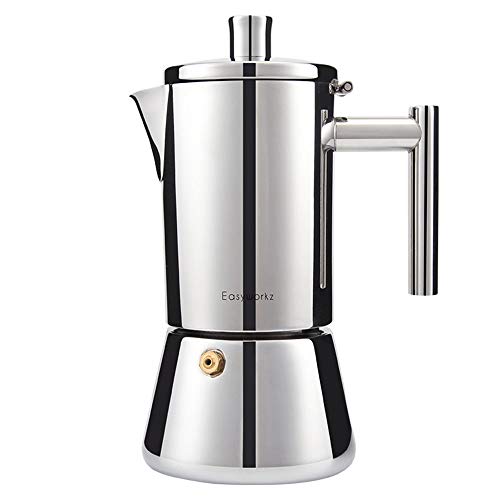 MYYINGELE Stainless Steel Induction Stovetop Espresso Maker, Italian Coffee Maker Moka Pot, for Full Bodied Stove Top Coffee, Suitable for Induction Cookers