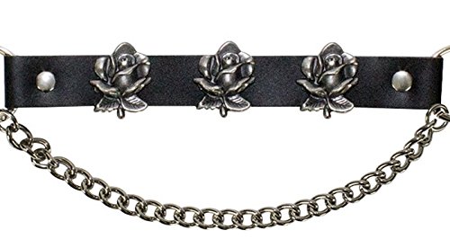 Billys Biker Gear Rose Leather Motorcycle Boot Chains