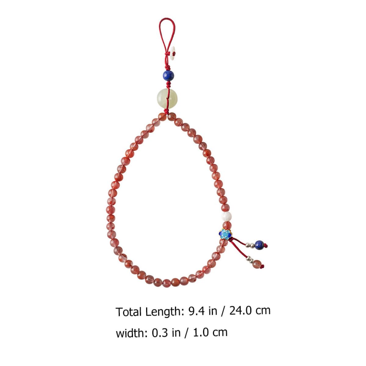 COLLBATH Cordino per Telefono in Plastico Rosso Design Staccabile, Laccio da Polso Corto per Cellulare e Fotocamera, Accessorio Pratico per Mantenere gli Oggetti al Sicuro