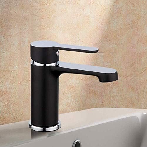 Design Black Spray Painting Bathroom Faucet Sink Mixer Tap Brass Cold And Hot Water Basin Taps