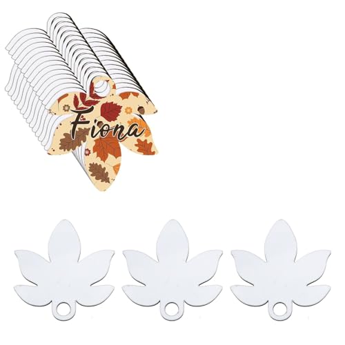 LOCADENCE 30PCS Sublimation Blank Name PlateA8.3x8cm Maple Leaf Shape؃io[v[guNAMDFi{[؊WW40IXJbvp