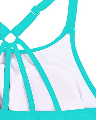 Holipick Womens Tankini Swim Top Only Tankini Bathing Suit Tops No Bottom Sage Green #TOP3