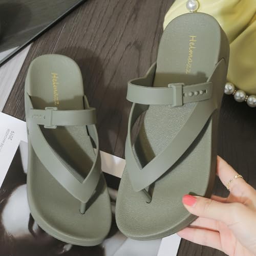Platform Sandals for Women Trendy Solid Color Slippers Cozy Anti-slip Strap Flip Flops Soft Beach Pool Indoor Shoes2