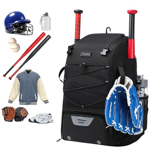 Bolsa de béisbol para bate de béisbol, bolsas grandes para equipo de receptor, mochila deportiva, bolsa de lona para gimnasio, bolsa de béisbol juvenil, bolsa ligera para bate de sóftbol para niños